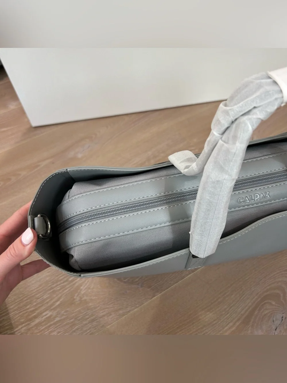 NWT New Calpak Haven Laptop Tote Bag in Smoke